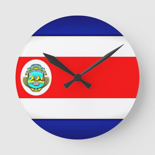Gestormde Costa Rica-vlag Ronde Klok (Voorkant)