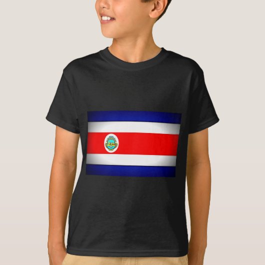Gestormde Costa Rica-vlag T-shirt (Voorkant)