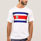 Gestormde Costa Rica-vlag T-shirt (Voorkant)