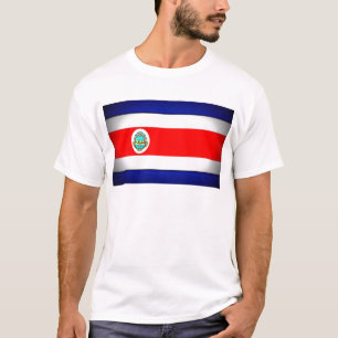 Gestormde Costa Rica-vlag T-shirt