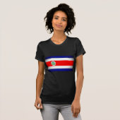 Gestormde Costa Rica-vlag T-shirt (Voorkant volledig)