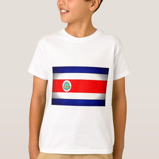 Gestormde Costa Rica-vlag T-shirt (Voorkant)