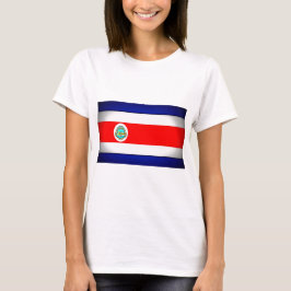 Gestormde Costa Rica-vlag T-shirt