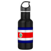 Gestormde Costa Rica-vlag Waterfles (Voorkant)