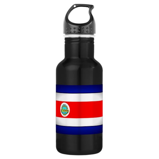 Gestormde Costa Rica-vlag Waterfles (Voorkant)
