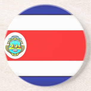 Gestormde Costa Rica-vlag Zandsteen Onderzetter