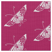 Gestormde Deco Butterfly, Magenta Stof (Close Up)