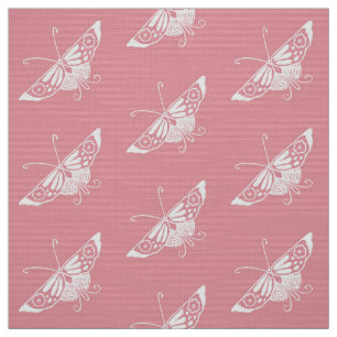 Gestormde Deco Butterfly, Shell Pink Stof