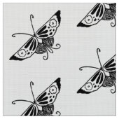 Gestormde Deco Butterfly, zwart en wit Stof (Close Up)