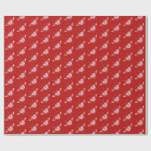 Gestormde Deco-vlinder - Chinees rood Cadeaupapier (Vlak)