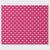 Gestormde Deco-vlinder - fuchsia roze Cadeaupapier (Vlak)
