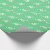 Gestormde Deco-vlinder - groen gedolt Cadeaupapier (Hoek)