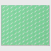 Gestormde Deco-vlinder - groen gedolt Cadeaupapier (Vlak)