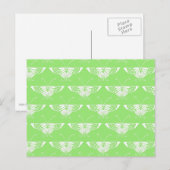 Gestormde Deco-vlinder - kalkgroen Briefkaart (Voorkant / Achterkant)