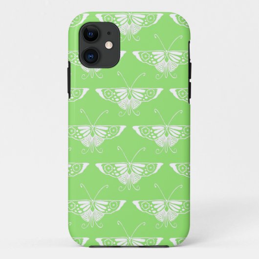 Gestormde Deco-vlinder - kalkgroen Case-Mate iPhone Case (Achterkant)