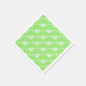 Gestormde Deco-vlinder - kalkgroen Servet (Hoek)