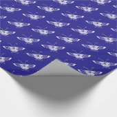 Gestormde Deco-vlinder - kobalt blauw Cadeaupapier (Hoek)