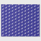 Gestormde Deco-vlinder - kobalt blauw Cadeaupapier (Vlak)