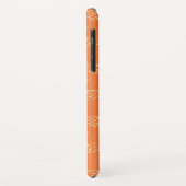 Gestormde Deco-vlinder - koraal sinaasappel Case-Mate iPhone Case (Achterkant/links)