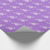 Gestormde Deco-vlinder - lavender Cadeaupapier (Hoek)