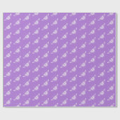 Gestormde Deco-vlinder - lavender Cadeaupapier (Vlak)
