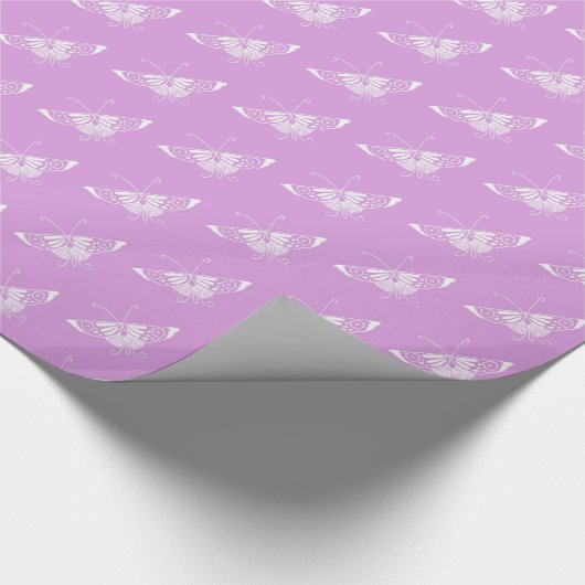 Gestormde Deco-vlinder - lichte orchidee Cadeaupapier (Hoek)