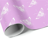 Gestormde Deco-vlinder - lichte orchidee Cadeaupapier (Rol Hoek)