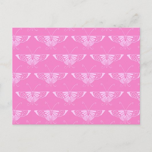 Gestormde Deco-vlinder - orchidee roze Briefkaart (Voorkant)