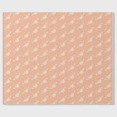 Gestormde Deco-vlinder - perzik Cadeaupapier (Vlak)