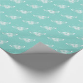 Gestormde Deco-vlinder - robin's oegblauw Cadeaupapier (Hoek)