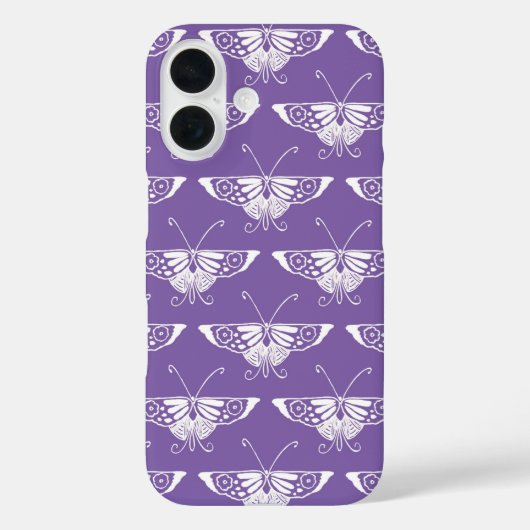 Gestormde Deco-vlinder - stoffig lila Case-Mate iPhone Case (Achterkant)