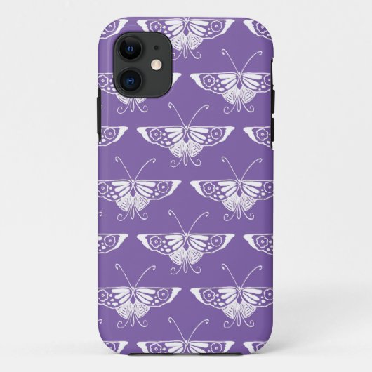 Gestormde Deco-vlinder - stoffig lila Case-Mate iPhone Case (Achterkant)