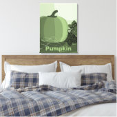 Gestormde groene pompoennaherfstcanvas afdrukken (Insitu (Slaapkamer))