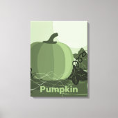 Gestormde groene pompoennaherfstcanvas afdrukken (Voorkant)