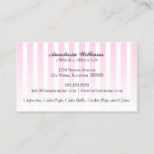 Gestormde koekjes bakkerij donkerroze visitekaartje (Achterkant)