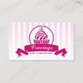 Gestormde koekjes bakkerij donkerroze visitekaartje (Voorkant)