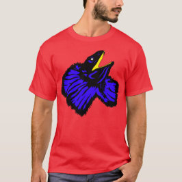 Gestormde Neon Blue Frilled-nekhagedis T-shirt