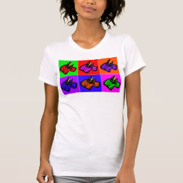 Gestormde Neon Frilled-nekliften T-shirt