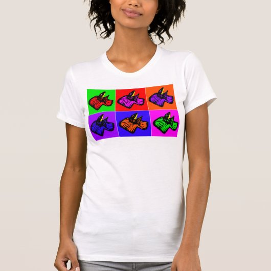 Gestormde Neon Frilled-nekliften T-shirt (Voorkant)