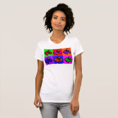 Gestormde Neon Frilled-nekliften T-shirt (Voorkant volledig)