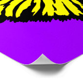 Gestormde Neon Yellow Frilled-nek hazard Poster (Hoek)