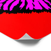 Gestormde neonroze nekhagedis poster (Hoek)