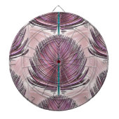 Gestormde pacockdoether - roze dartbord (Voorkant)