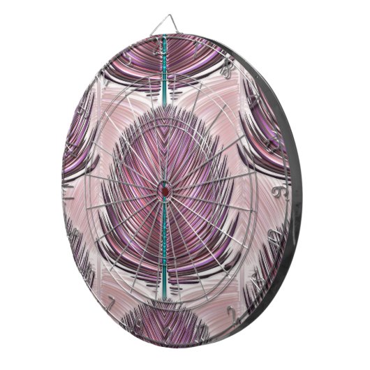 Gestormde pacockdoether - roze dartbord (Voorkant Rechts)