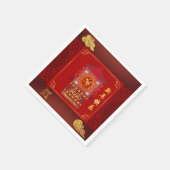 Gestormde palanquin Chinees rattenjaar 2020 PPN Servet (Hoek)