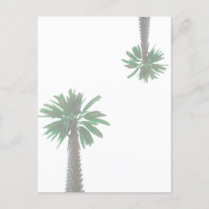 Gestormde palmboom Pastel Green Tropical Briefkaart