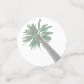 Gestormde palmboom Pastel Green Tropical Confetti (Kleine voorkant)