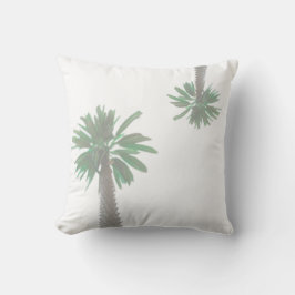 Gestormde palmboom Pastel Green Tropical Kussen