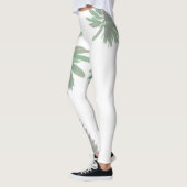 Gestormde palmboom Pastel Green Tropical Leggings (Links)