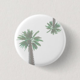 Gestormde palmboom Pastel Green Tropical Ronde Button 3,2 Cm